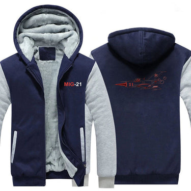 M I G 21 DESIGNED ZIPPER SWEATER THE AV8R